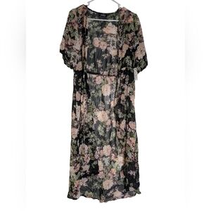 Elegant Floral Women's Sheer Kimono